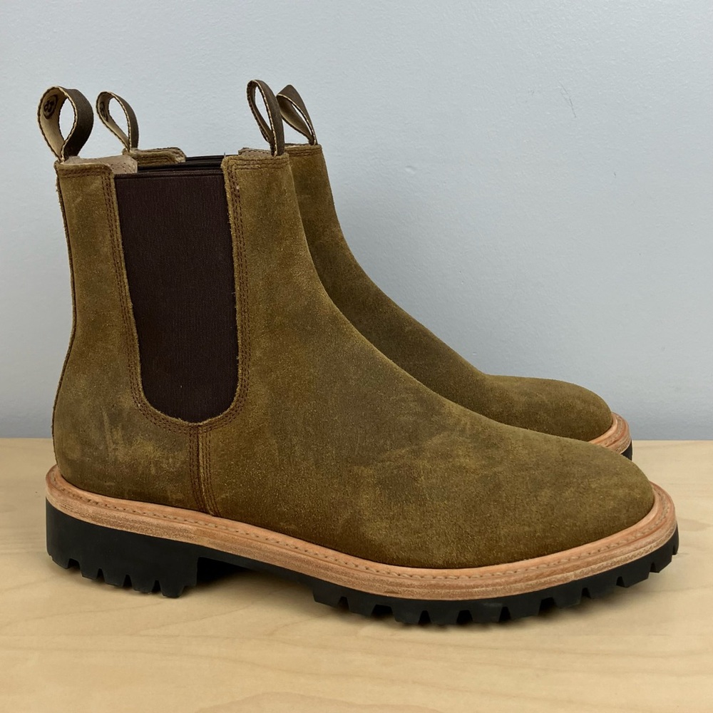 Taylor Stitch Men’s Size 8.0 The Ranch Boots Golden Brown Waxed Chelsea Boots